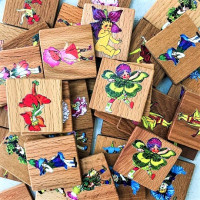 Мемори &quot;Цветы&quot; в льняном мешочке