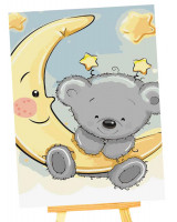 Картина по номерам &quot;Мишутка на луне&quot;